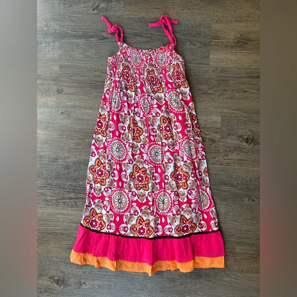 Cherokee Pink and Orange Floral Dress
